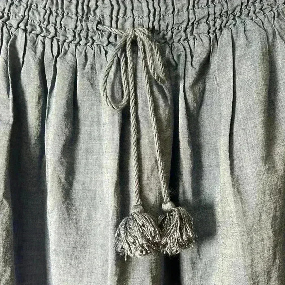 J. Crew Zafrina Pull On Chambray Cotton Embroidered Skirt Size Small - Picture 4 of 7